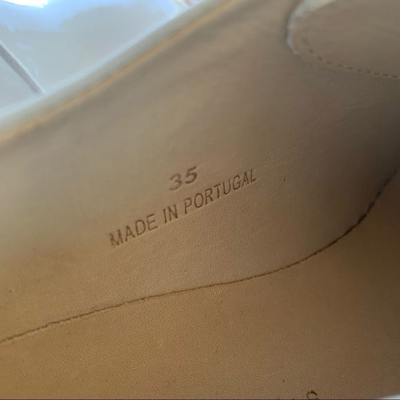 Want Les Essentiels Cordova Crepe Patent Leather White Oxfords - Picture 12 of 13